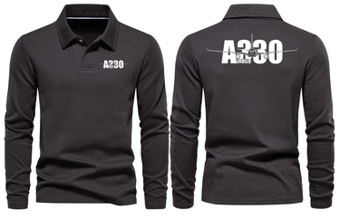 AIRBUS 330 LONG SLEEVE POLO